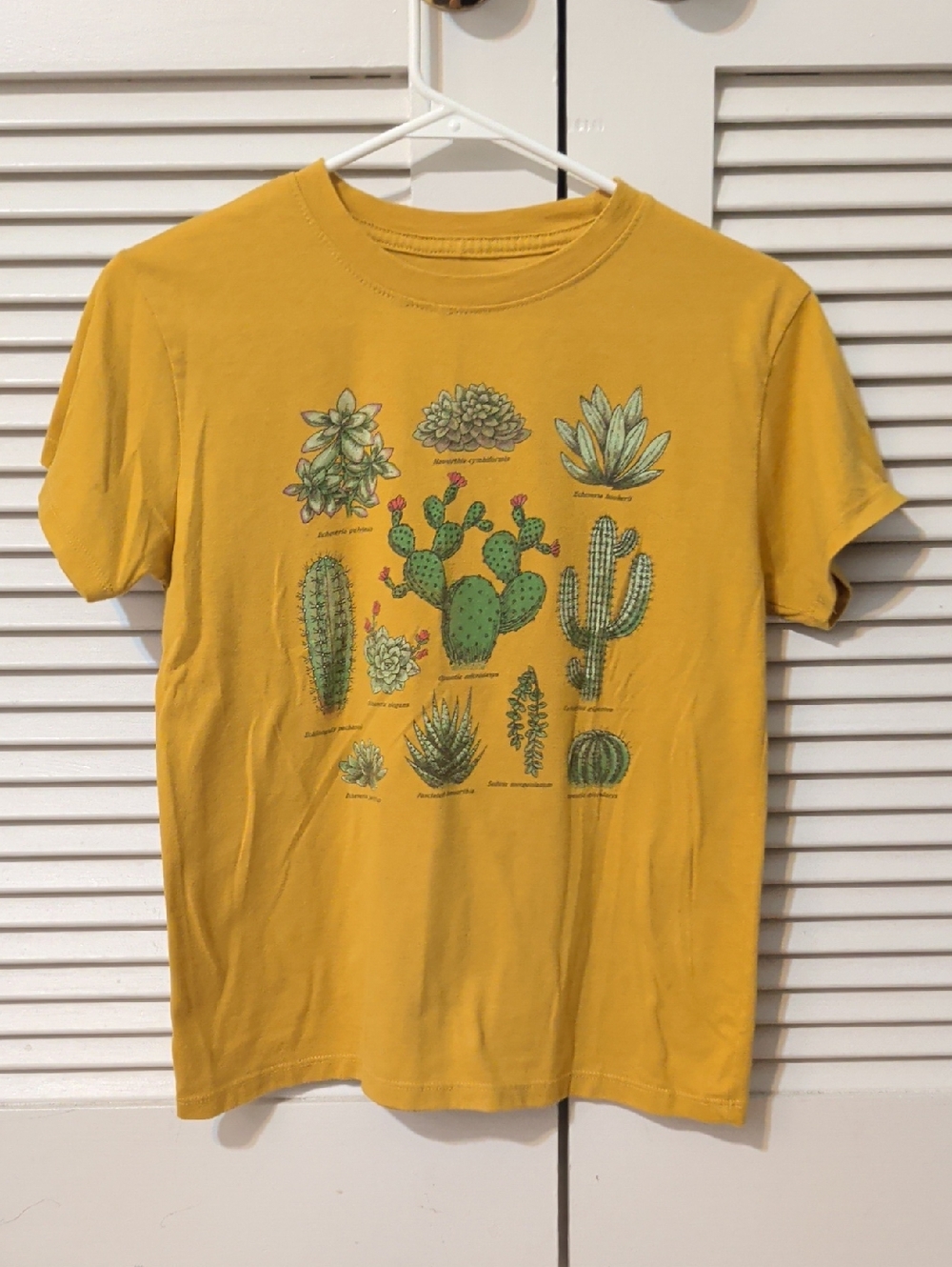 Fifth Sun Mustard Yellow Cactus & Succulent Graphic Tee